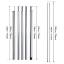 Bastones de trekking telescópicos, ligeros, ajustables y plegables, para acampar, senderismo, con toldo, 2 m, juego de 2 