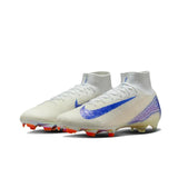 NIKE Mercurial Superfly 10 Elite FG High-Top Men football boots Cushioning rebound Soccer shoes Light and flexible sneaker white