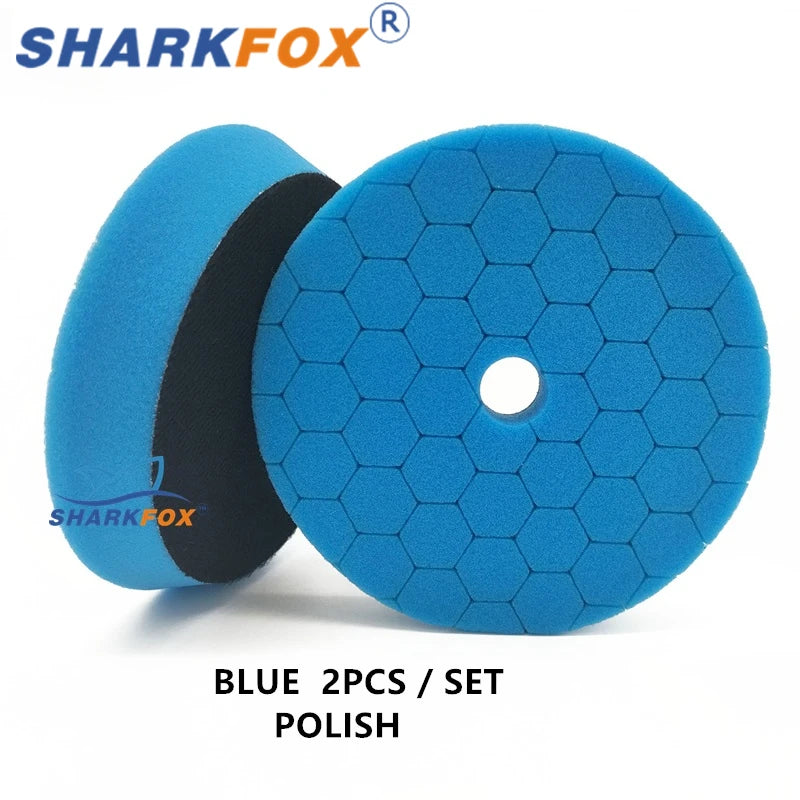 Sharkfox 3/5/6inch Car Polishing Disc Buffing Polishing Pads Self-Adhesive Buffing Waxing Germany Foam Polishing Pad For DA/RO