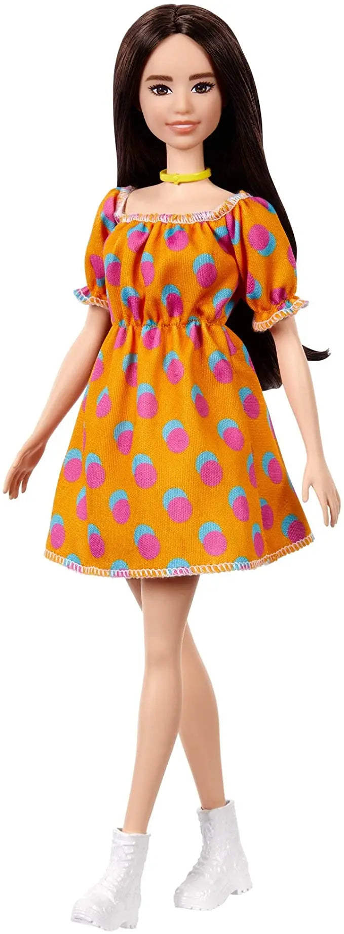 Genuine Barbie Fashionista Dolls, Brunette Hair, Blonde Fashion Doll Accessories, Dress Up Kids Toys for Girls, Children's Playthings