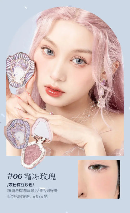 Flower Knows Unicorn Embossed Blush Palette Long Lasting and Easy To Apply Matte Natural Brightening Swell Blush Makeup Maquiage