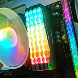 Enfriador de RAM Coolmoon Ra-2, módulo de memoria ARGB de 5 V de alta eficiencia, disipador de calor con efecto de luz, enfriador de memoria para computadora de escritorio