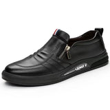 Casual Leather Shoes Men Loafers Trend Brand Business Shoes Autumn Slip-on Flat Men's Sneakers Comfortable Moccasins Zapatos Hombre