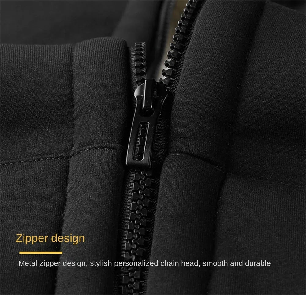 Men's Lambwool Hoodies Winter Thicken Zipper Jacket Loose Casual Warm Sweatshirts Male Long Sleeve Hooded Coats