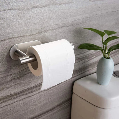 No Drilling Toilet Paper Holder SUS304 Stainless Steel Self Adhesive Wall Mount Tissue Towel Roll Dispenser for Bathroom Kitchen