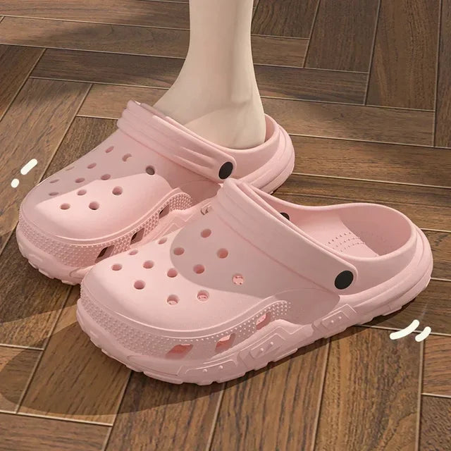 Sandalias de verano 2024 con agujeros, informales, de suela suave, para mujer, para exteriores, playa, jardín 
