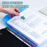 6pcs A4 High-Capacity Loose-Leaf File Bags with 11-Hole Binding Rings,Expandable Button and Label Pockets,Suitable for School