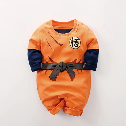 Mono de algodón 100 % de manga larga para bebé, niño y niña, disfraz de cosplay de dibujos animados para recién nacido de 0 a 18 meses