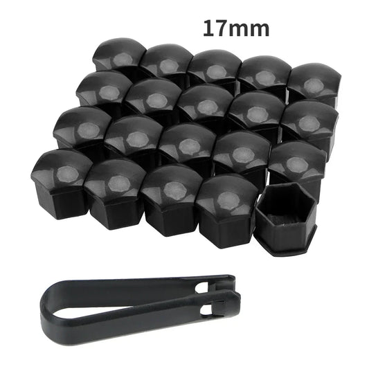 Tampas de proteção para porca de roda de carro, tampas antiferrugem para parafuso de cubo automático, parafuso de porca de pneu de carro, decoração externa 19/17mm 20 tamanhos