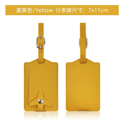 New Airplane Buckle Anti Lost Luggage Tags Thickened Flip Cover Luggage Tag Boarding Pass Suitcase Label Name ID Address Lable