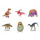 100-500pcs 1'' Round Dinosaur Stickers for Teacher Reward Stickers School Supplies Animal Incentive Roll Sticker for Home