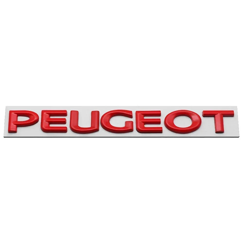 Metal Car Rear Trunk Badge Tail Letter Emblem Sticker for Peugeot 107 108 206 207 208 301 307 308 407 408 2008 5008 Exterior