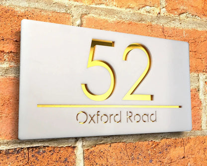 Custom Laser Cut 28/40/45cm Acrylic Modern 3D Floating House Number Sign Outdoor Street Name Waterproof Plate Matte Black White