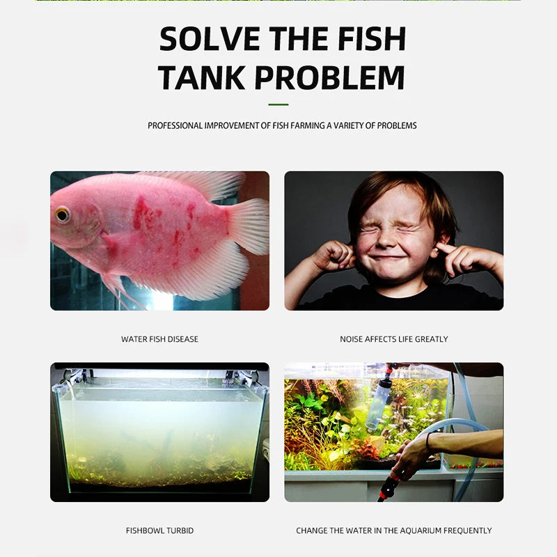 3/4/5/6W Wall Mounted Aquarium Filter Waterfall Filter for Small Fish Tank Filtering Equipment with Filter Media and Circulating