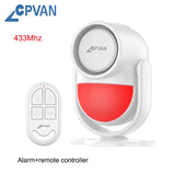 CPVAN Motion Detector for Home Burglary Security Protection Wireless Motion Sensor with Door Sensor Alarm and Remote Control