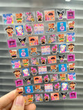 Pvc Super Mini Cartoon Game Patterns Sticker Kawaii Sanrio Kitty Self-adhesive Sticker Waterproof Luggage Tags Nail Stickers