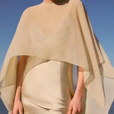 BMURHMZA Spring and Summer Fashion Hot Selling New Asymmetrical Loose Skin-Friendly Sunscreen Sheer Cape