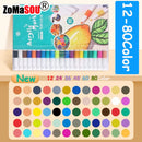 12-80Colors Acrylic Paint Pens Markers for Rock Painting Water Based Paint Markers Ceramic Easter Egg Glass Wood Manga DIY Gift