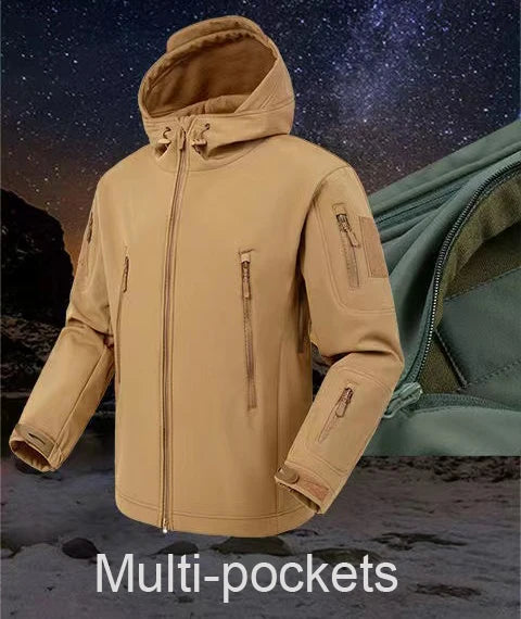 Chaquetas SoftShell de invierno para hombre, pantalones tácticos, para acampar, senderismo, caza, pesca, sudaderas de forro polar, abrigos, tallas S-5XL, pantalones cargo para exteriores.