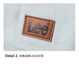 LEE Unisex Utility Canvas Leather Zipper Tote Bag Casual Denim Daily Shopping Handbag Women Men Durable Student School Book Bag