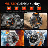 New 1400mAh Big Battery Smart Watch Men Outdoor GPS Flashlight IP68 Waterproof Bluetooth Call AMOLED Military Sports Smartwatch