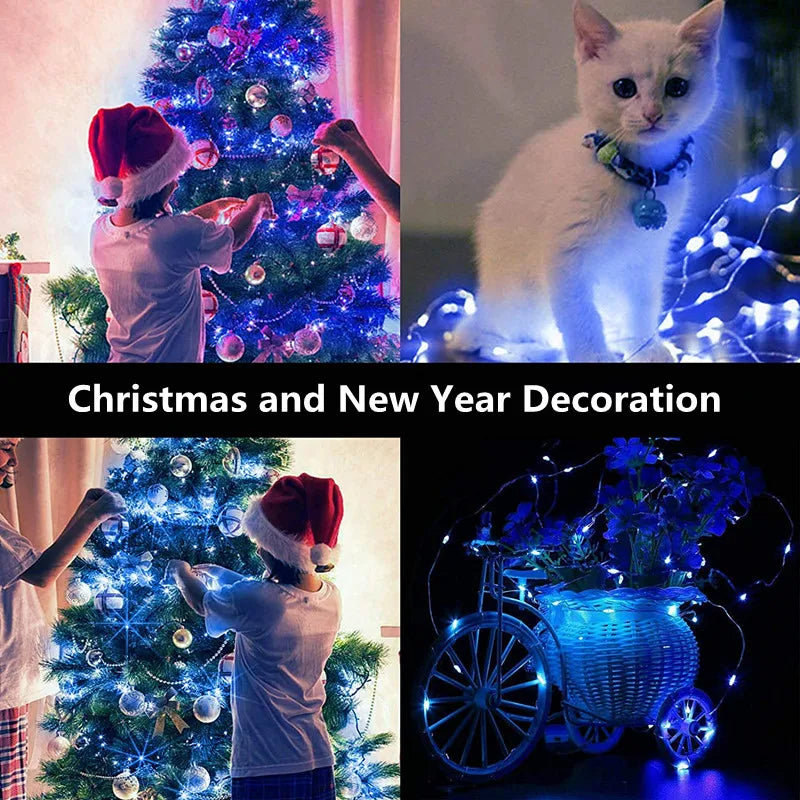 1/5/10pcs Fairy Lights String Button Battery Light Home Decor Living Bedroom Garden Christmas Wedding New Year Ornament Garland