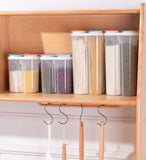 Kitchen Cereals Storage Box Plastic 4 grids Cereals Sealed Jar Food Container Moisture-proof Grain Tank Spaghetti Keep Fresh Box