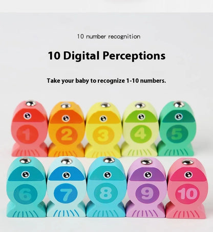 Wooden Children Fishing Toys Baby Early Education Toys Kids Ability Training Toy Montessori Education Fun Game Alphabet Learning