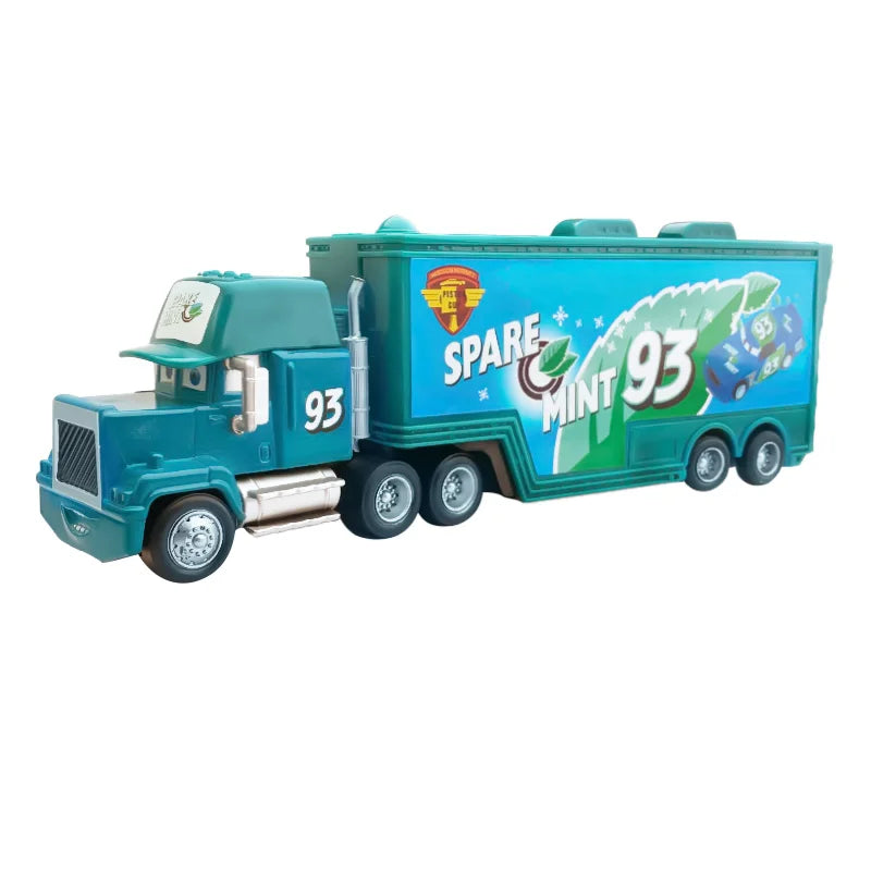 Disney Pixar Cars 2 3 Juguetes Rayo McQueen Camión Jackson Storm Tío Mack 1:55 Camión de fundición Modelo de remolque Niño niños Regalo