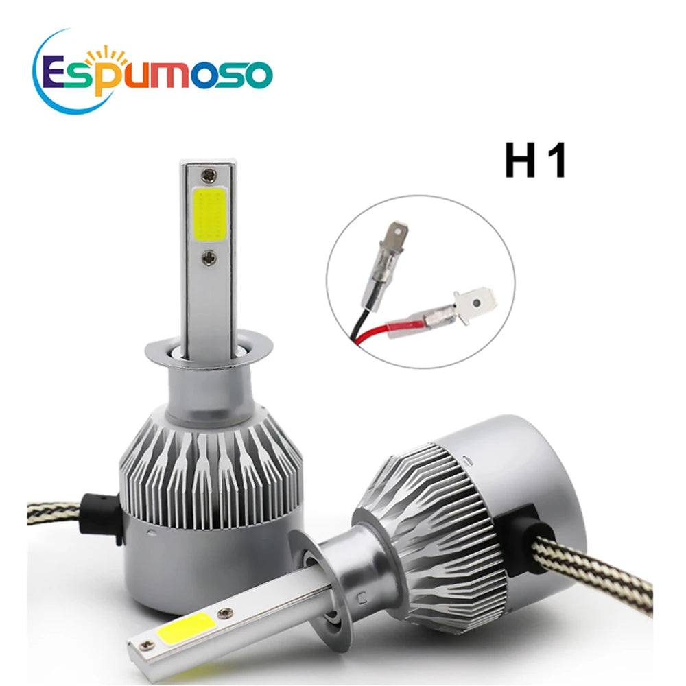 2 bombillas LED C6 H7 para faros delanteros de coche, H10, H4, H8, H9, H11, H13, 9004, 9005, 9006, 9007, 880, H27.