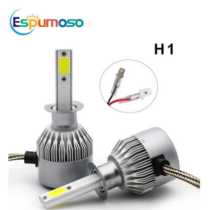 2 bombillas LED C6 H7 para faros delanteros de coche, H10, H4, H8, H9, H11, H13, 9004, 9005, 9006, 9007, 880, H27.