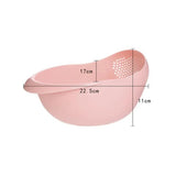 Rice Sieve Plastic Colander Kitchen Drain Basket with Handles Rice Bowl Strainer Basket Sink Drain Kitchen Tools