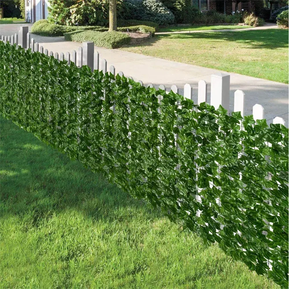 Artificial Ivy Hedge Green Leaf Fence Panels Faux Privacy Fence Screen for Home Outdoor Garden Balcony Decoration