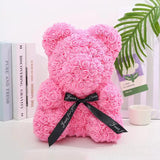 Rose Bear New Valentine's Day Gifts 25cm Flower Bears Artificial Floral Decorations Mother's Day Gift for Girlfriend Festival and 