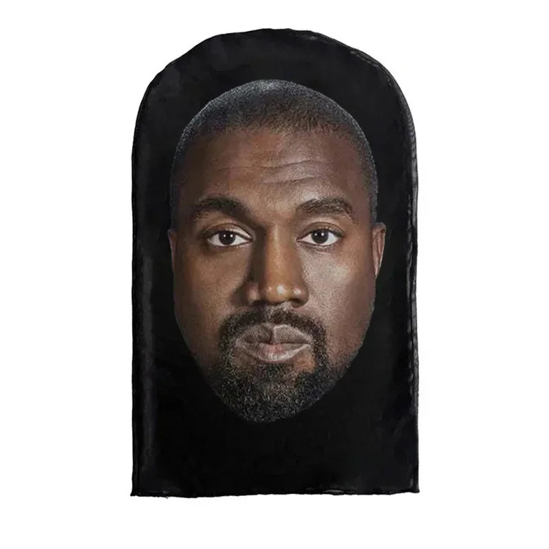Nova Máscara de Rosto Inteiro Unissex Estilo Kanye/Drake, Impressa em 3D com Malha Elástica – Ideal para Cosplay, Festas e Simulações (Estilo Balaclava)