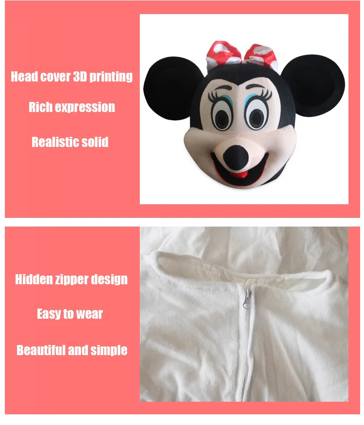 Mickey Minnie Mouse Mascot Set Cartoon Characters Cosplay Dress Suits Event Carnival Party Performance Props Birthday Gift