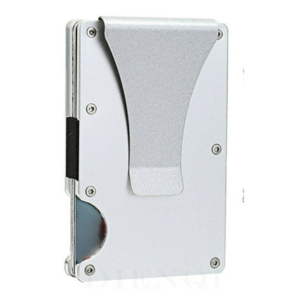 Slim Wallet For Men - Front Pocket RFID Blocking Minimalist Wallet For Men - Metal Wallet With Money Clip For Men