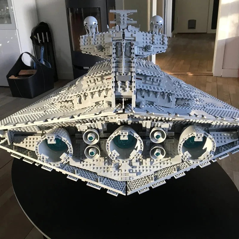Assemble Home Decoration Imperial Navy Stormtrooper Star Destroyer Galactic Empire Star Cruiser Starfighter Dark Fleetship 75252