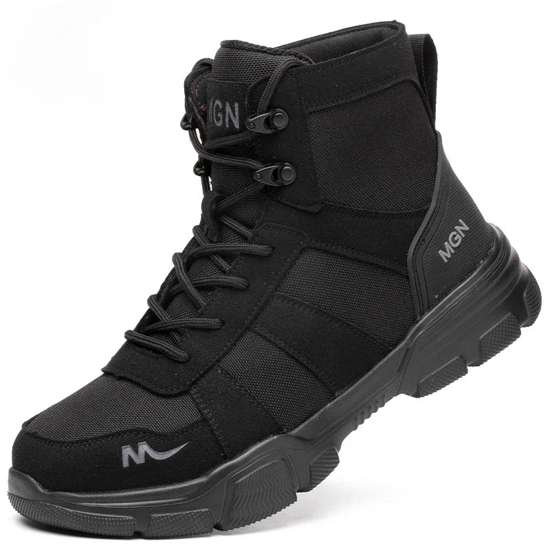 Men's Boots Indestructible Safety Shoes Comfortable Steel Toe Shoes Anti-smash Puncture-Proof Sneakers Non Slip Mens Work Boots