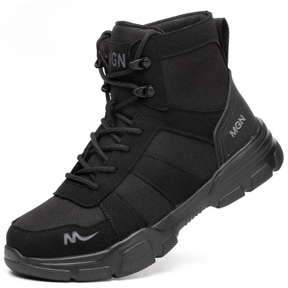 Men's Boots Indestructible Safety Shoes Comfortable Steel Toe Shoes Anti-smash Puncture-Proof Sneakers Non Slip Mens Work Boots