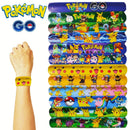 3/6/12pcs Pokemon Bracelets Pikachu Figures Anime Wristband Child Slap Band Puzzle Toys Boys Girls Birthday Party kids toy Gifts