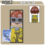 WW2 Military Soldier Figures Building Blocks Soviet British Army German Camouflage Warrior Infantry Accessories Bricks Toys Gift