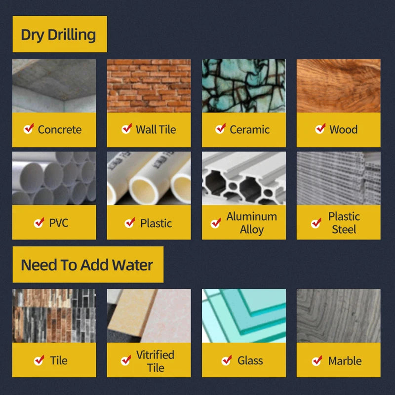 Cross Hex Drill Bit Set For Concrete Porcelain Tile Glass Metal Professional Multifunction Drill Bits Kit Tools Carbide Drills