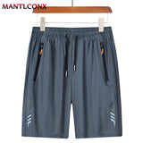 Summer Men's Sport Shorts Cool Sportswear Running Shorts Casual Bottoms Gym Fitness Training Jogging Short Pants Men Black Gray