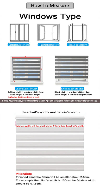 Custom Made Motorized Window Blinds Blackout Zebra Blinds Shades Dual Stripe Shades Day and Night Roller Blinds for Windows