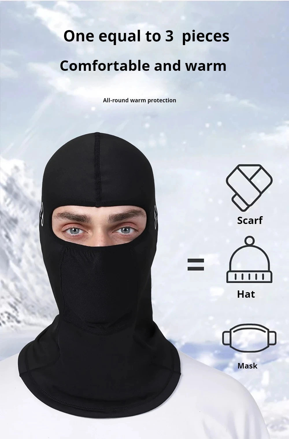 Cycling Balaclava Outdoor Riding Warm Motorcycle Helmet Breathable Ice Windproof Scarf Cold Protection Face Ski Mask Winter