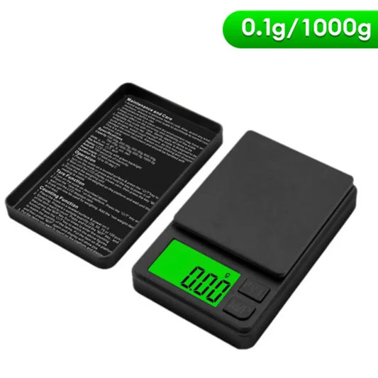 Precision Pocket Scale with Backlit LCD, Digital Scale for Food, Jewelry, Ounces, Grains, Mini Travel Scale, 1000g x 0.01g 