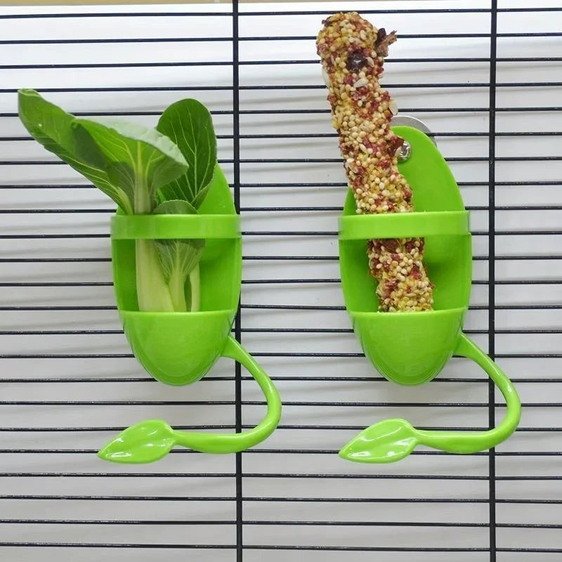 1Pc Bird Cuttlebone Holder Bird Cage Feeding Holder Vegetable Fruits Cuttlebone Holder for Parrot Parakeet Bird Feeder