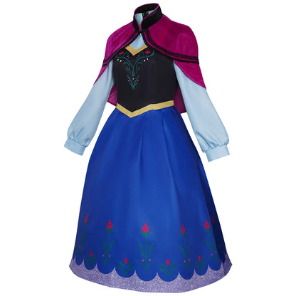 Movie Princess Rapunzel Dress Cosplay Costume Anna Dresses Outfit Suit Halloween Carnival Costume For Adult Women Girls
