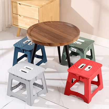 New Adult Children Portable Folding Stool Thickened Plastic Saddle Chair For Outdoor Activities And Fishing